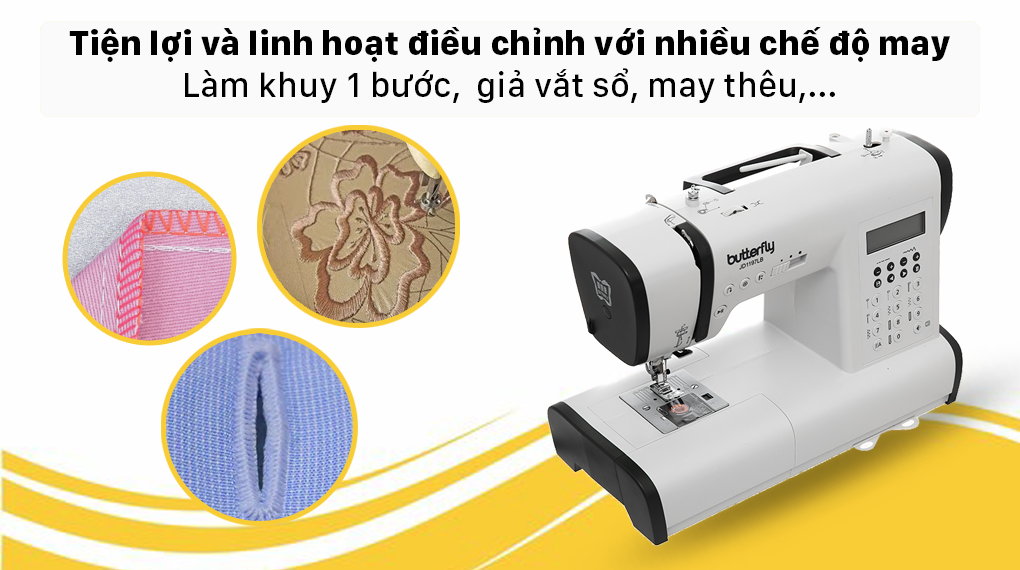 Máy có nhiều chế độ may linh hoạt